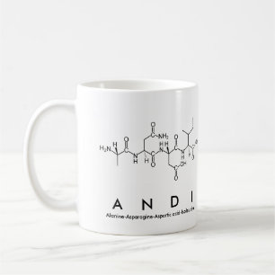 Taza De Café Andi peptide name mug
