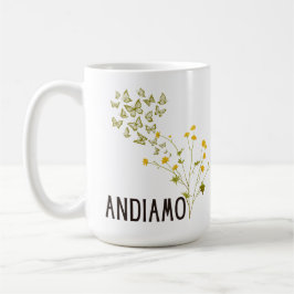 Taza De Café Andíamo (con mariposas y mariposas)