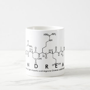 Taza De Café Andreas peptide name mug