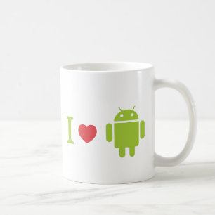 Taza De Café Androide del corazón I