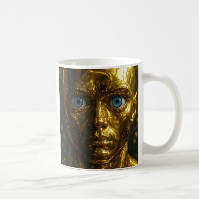 Taza De Café Androïde regard intense (Derecha)