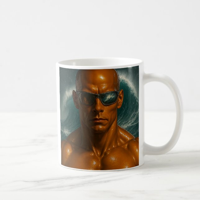 Taza De Café Androïde vague puissante (Derecha)