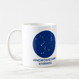 Taza De Café Andromedan Starsemilla Mug - Diseño azul y blanco