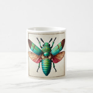 Taza De Café Anelaphus Insect Top View 300724IREF202 - Watercol