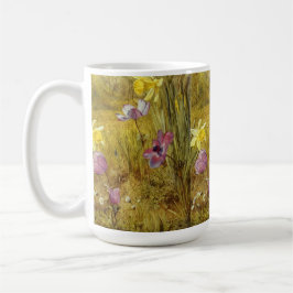 Taza De Café Anemones y Daffodis, artista estadounidense Henry
