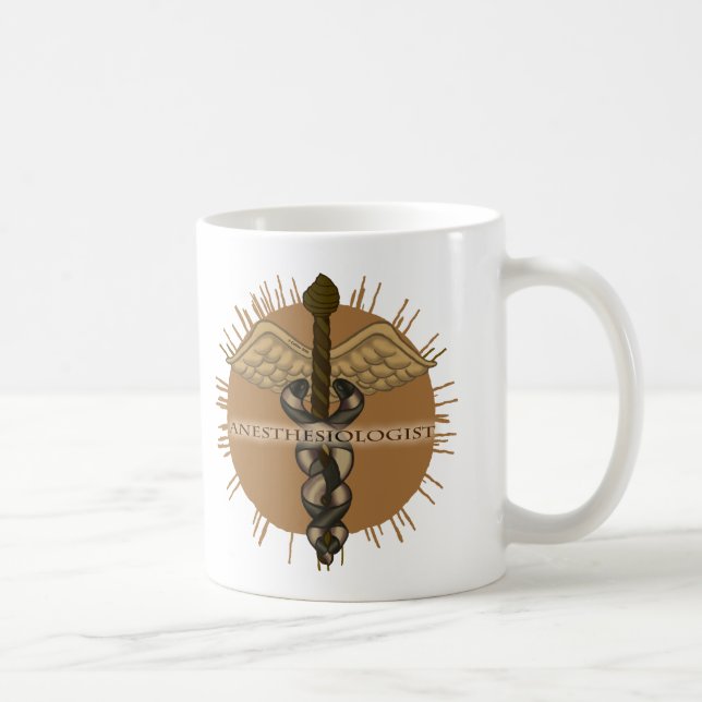Taza De Café Anestesiólogo Caduceus (Derecha)