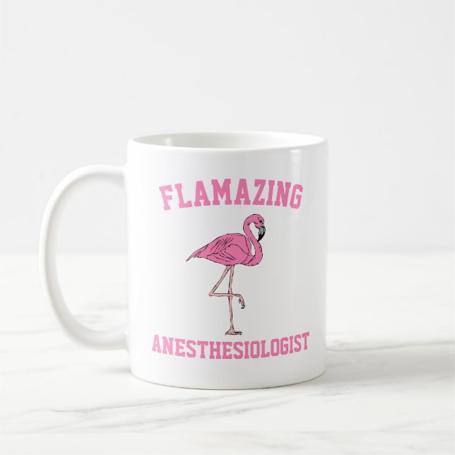 Taza De Café Anestesiólogo flamante Mug (Izquierda)