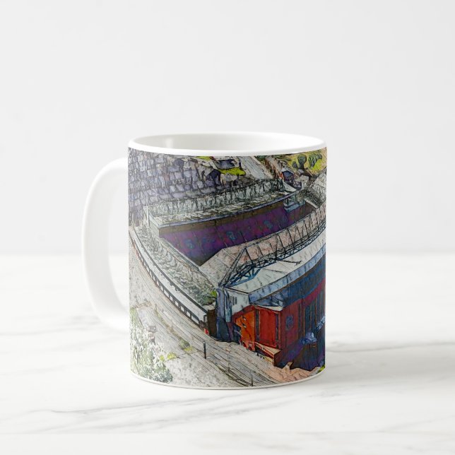 Taza De Café Anfield Stadium Liverpool - Artistic Watercolour (Anverso izquierdo)