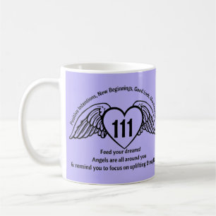 Taza De Café Angel 111 Números Nombre de confirmación de manifi