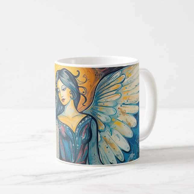 Taza De Café Ángel abstracto  (Anverso derecho)