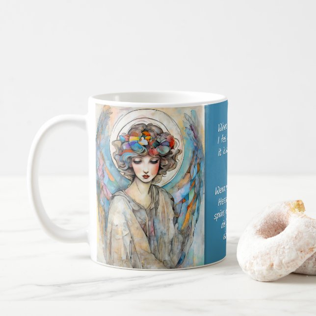 Taza De Café Angel Art & Sayings No. 1 of 12 different Mugs (Con donut)