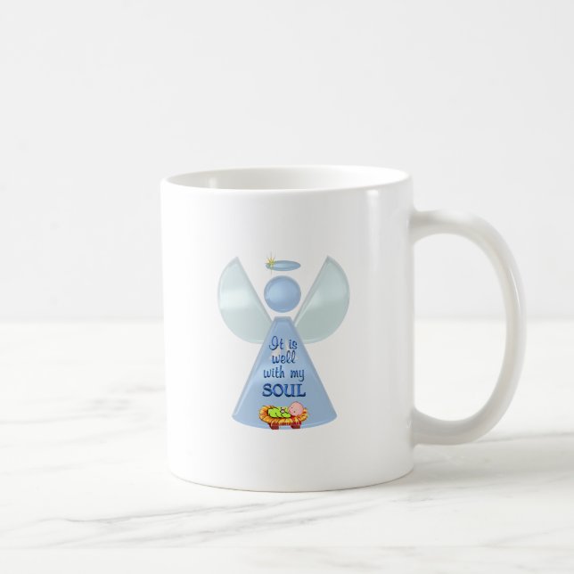 Taza De Café Ángel Bien Con Mi Alma (Derecha)