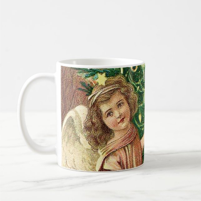 Taza De Café Angel bringing Christmas gifts and presents (Izquierda)