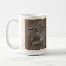 Taza De Café Angel con café cruzado Mug