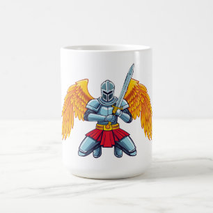 Taza De Café Ángel con espada grande