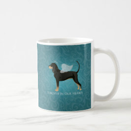 Taza De Café Ángel conmemorativo del perro Mascota negro y more