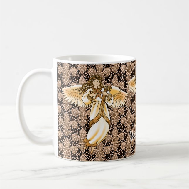 Taza De Café Ángel cristiano de oro (Izquierda)