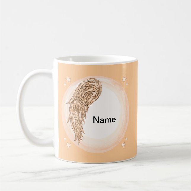 Taza De Café ángel cristiano de un ala (Izquierda)