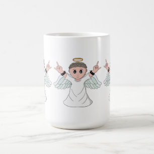 Taza De Café Angel de amor a la música fuerte