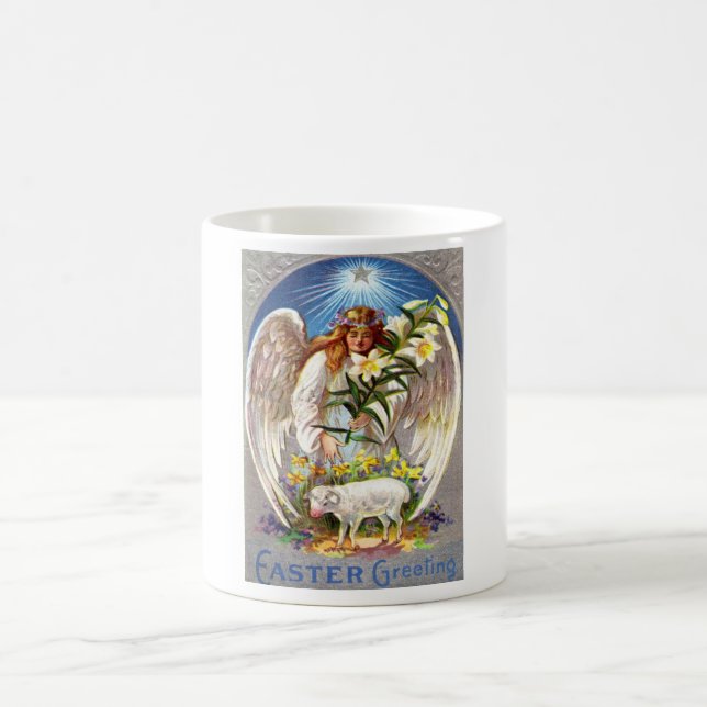 Taza De Café Ángel de cosecha y cordero (Centro)