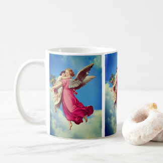 Taza De Café Ángel de la guarda y arte vintage infantil