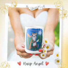 Taza De Café Ángel de la Luna con Arpa