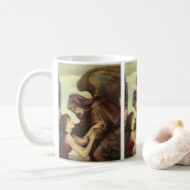 Taza De Café Ángel de la muerte por Evelyn De Morgan (Con donut)