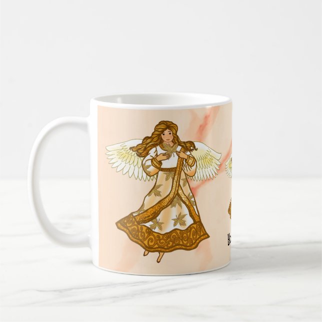 Taza De Café Ángel de Otoño (Izquierda)