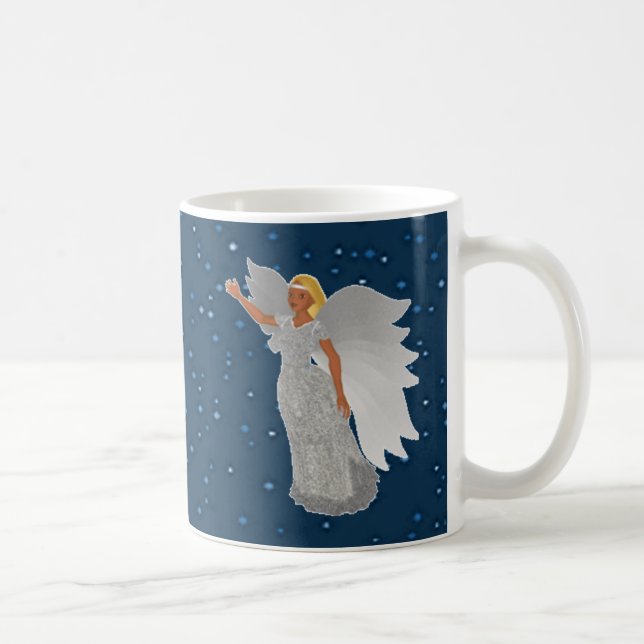 Taza De Café Ángel de plata del navidad (Derecha)