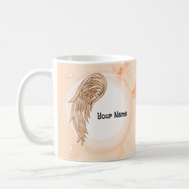Taza De Café Ángel de un ala cristiana (Izquierda)