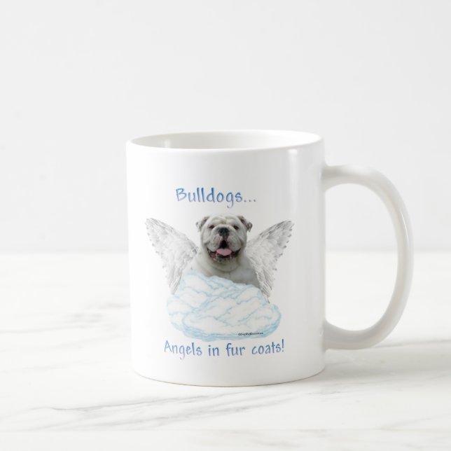Taza De Café Ángel del bulldog (Derecha)