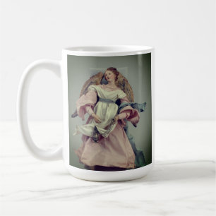 Taza De Café Ángel en rosa y blanco: