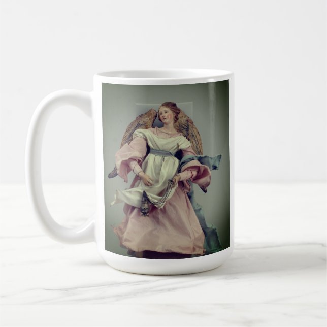 Taza De Café Ángel en rosa y blanco: (Izquierda)