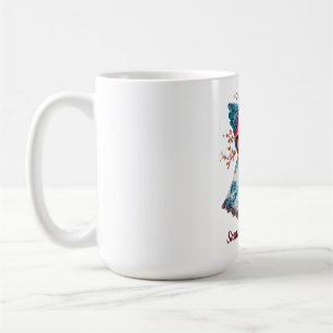 Taza De Café Ángel Floral Vintage con Alas de Cinta Navideña