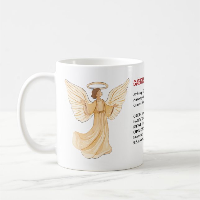 Taza De Café Ángel Gabriel Lexicon, Heraldo de Planes Divinos (Izquierda)