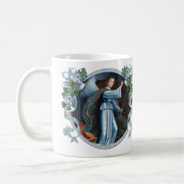 Taza De Café Ángel Gabriel Virgin Mary Anunciación Floral