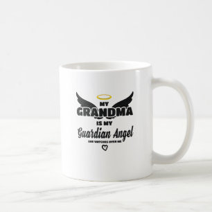 Taza De Café Angel Guardian Abuela Me Vigila En Memoria