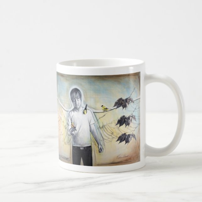Taza De Café Ángel humano Justin (Derecha)