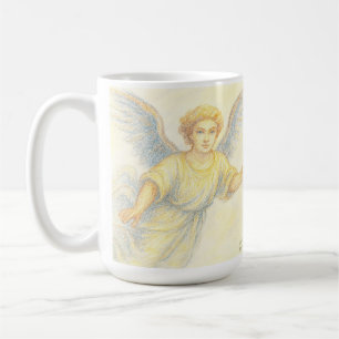 Taza De Café Ángel huyendo con una sonrisa