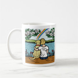 Taza De Café Ángel Labrador amarillo y mamá Blonde S