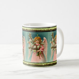 Taza De Café Ángel Lindo con Vestido Rosa