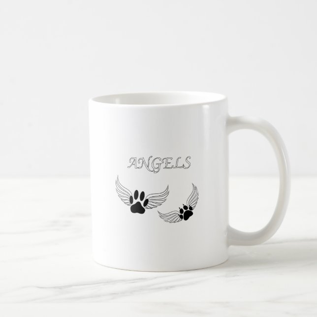 Taza De Café Angel Mascota Paws (Derecha)