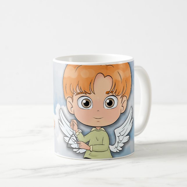 Taza De Café Ángel Musical Cómic  (Anverso derecho)