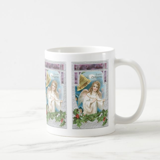 Taza De Café Ángel navidad con Campana (Derecha)
