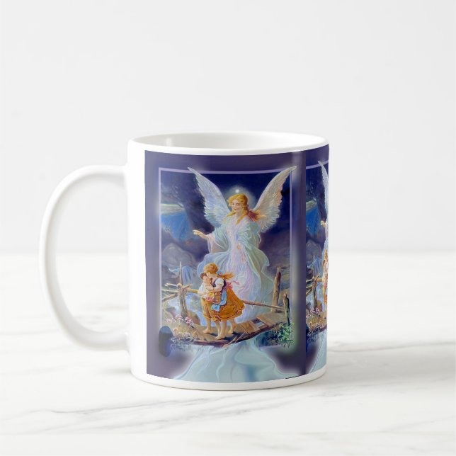 Taza De Café Ángel, niños y puente de guarda (Izquierda)