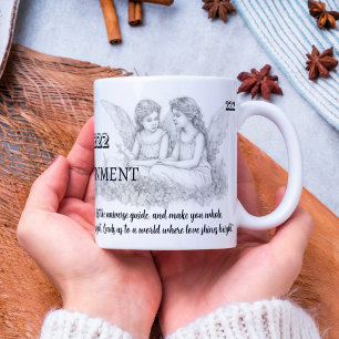 Taza De Café Ángel número 222 - Alineación - Mug con cita