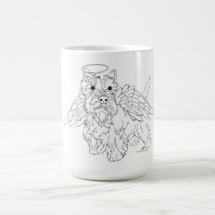 Taza De Café Ángel perro Scottie