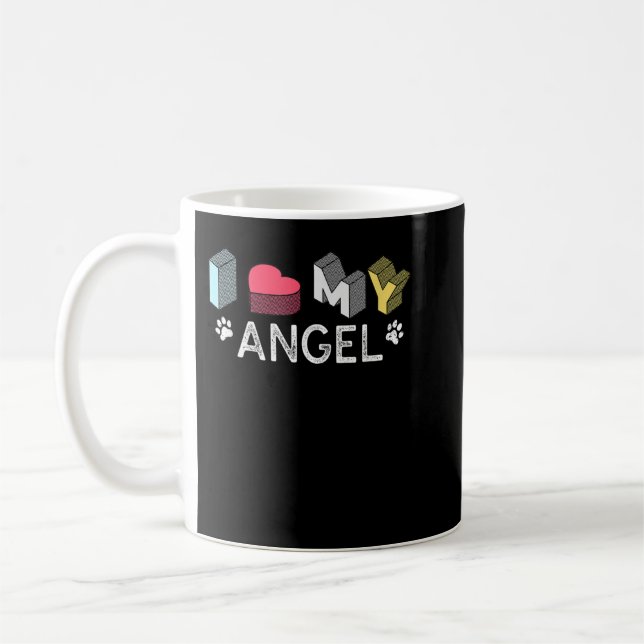 Taza De Café Angel Personalizado Dog Name Angel Pet Lover (Izquierda)