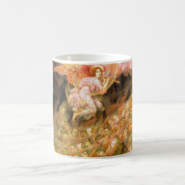 Taza De Café Angel Piping a las almas en el infierno