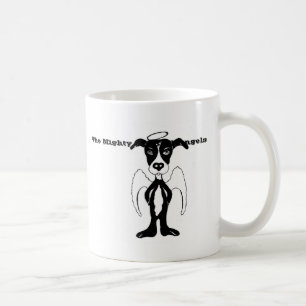 Taza De Café Ángel poderoso del pitbull, nuestro lema: No